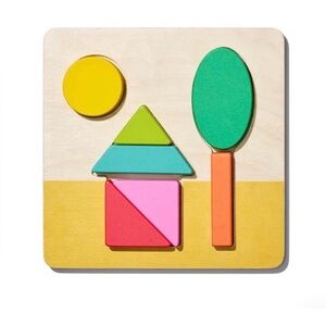 LOVEVERY Double Sided Colorful Wooden Puzzle for Kids